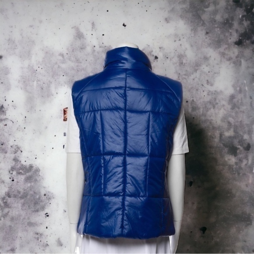 Avec Les Filles Vest Women’s Large Navy Metallic Blue Puffer Quilted Cabinco NWT - Picture 11 of 13